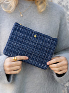 Tweed Small Pouch - grisalle blue - Tilbehør - Helt Dilla AS