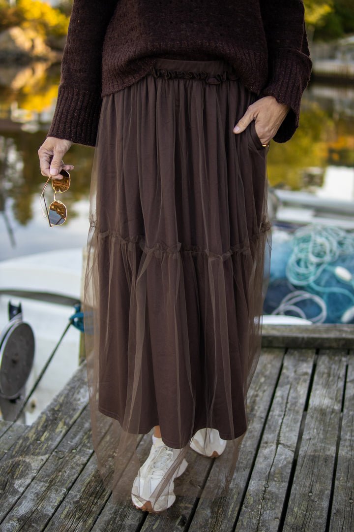 Hay Tyll Skjørt - Brun - Skjørt - Helt Dilla AS