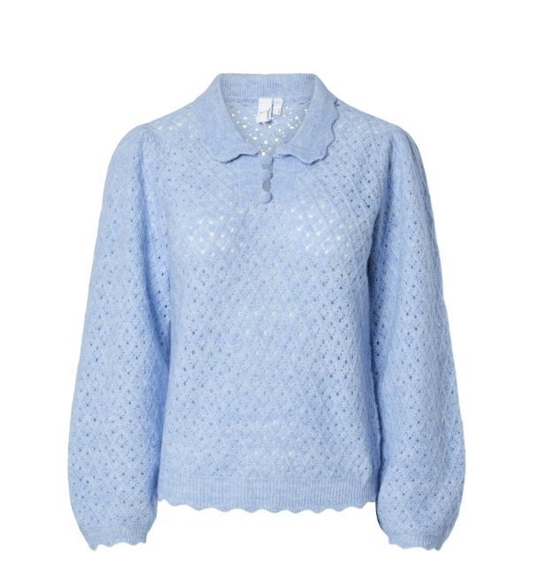 Bicala Knit Pullover - Vista Blue - Genser - Helt Dilla AS