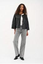 Mia Stud Jeans - Wash Faded Grey - Jeans - Helt Dilla AS