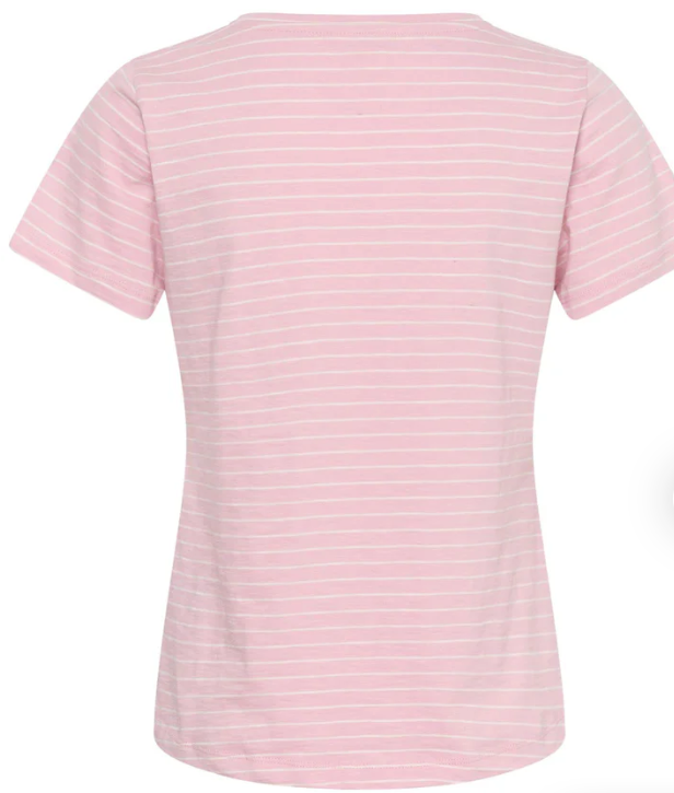 Gesinas T-skjorte - cameo pink stripe - T-skjorter - Helt Dilla AS