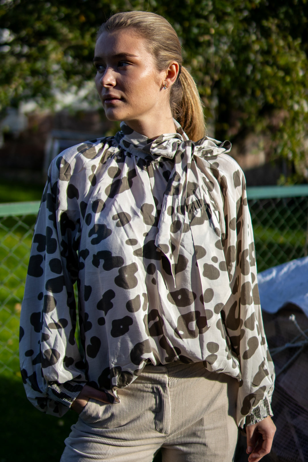 Bowie top with print - mønstret - Bluser - Helt Dilla AS