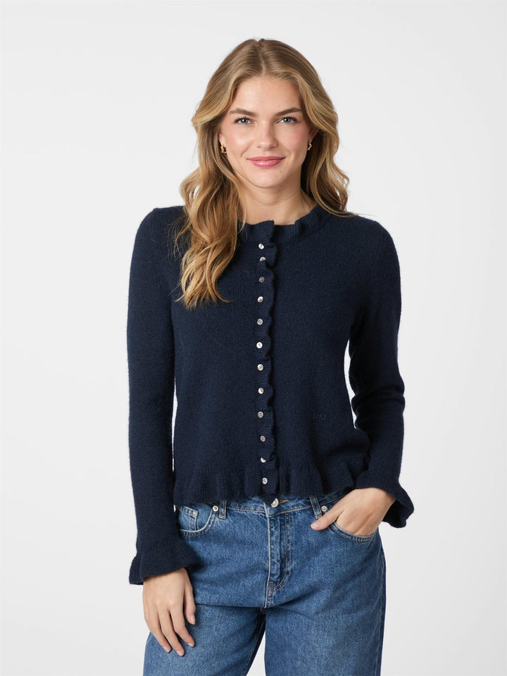 Elowen Knit Blouse - navy - Cardigans - Helt Dilla AS
