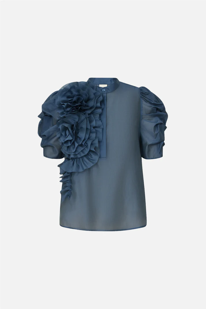 Annsofi Blouse - Dusty Blue - Bluser - Helt Dilla AS