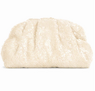 Sequin Clutch Bag - Cream - Tilbehør - Helt Dilla AS