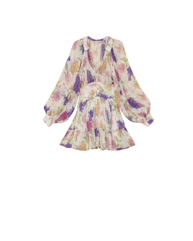 Chiffon Mini Dress - Flower Garden - Kjoler - Helt Dilla AS