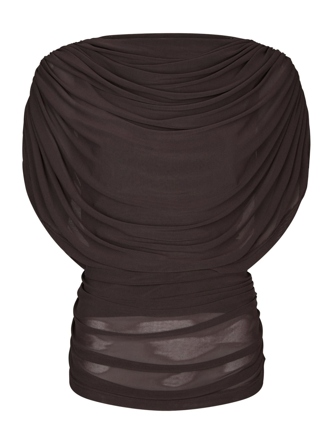 Cottuna Drapy Mesh Top - brown - Singlet, Topper & T-skjorter - Helt Dilla AS