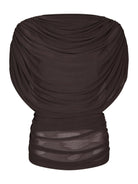 Cottuna Drapy Mesh Top - brown - Singlet, Topper & T-skjorter - Helt Dilla AS