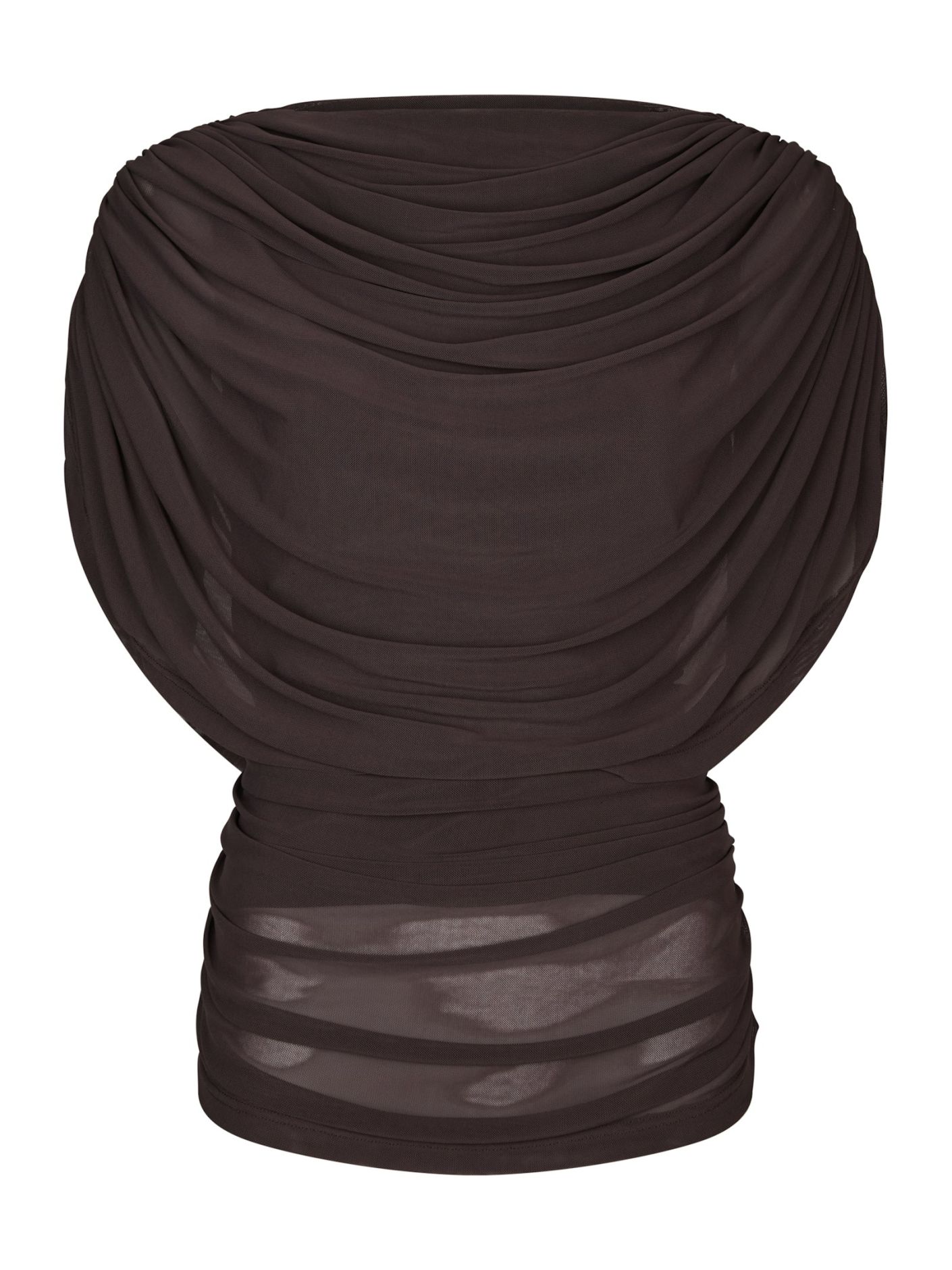Cottuna Drapy Mesh Top - brown - Singlet, Topper & T-skjorter - Helt Dilla AS