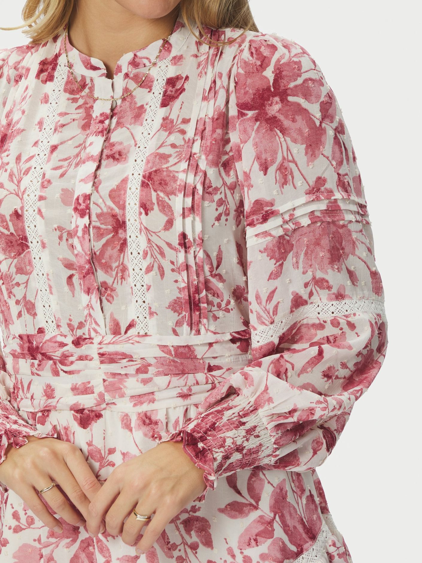 Roberta Flower Print Dress - Evening Rose - Kjoler - Helt Dilla AS