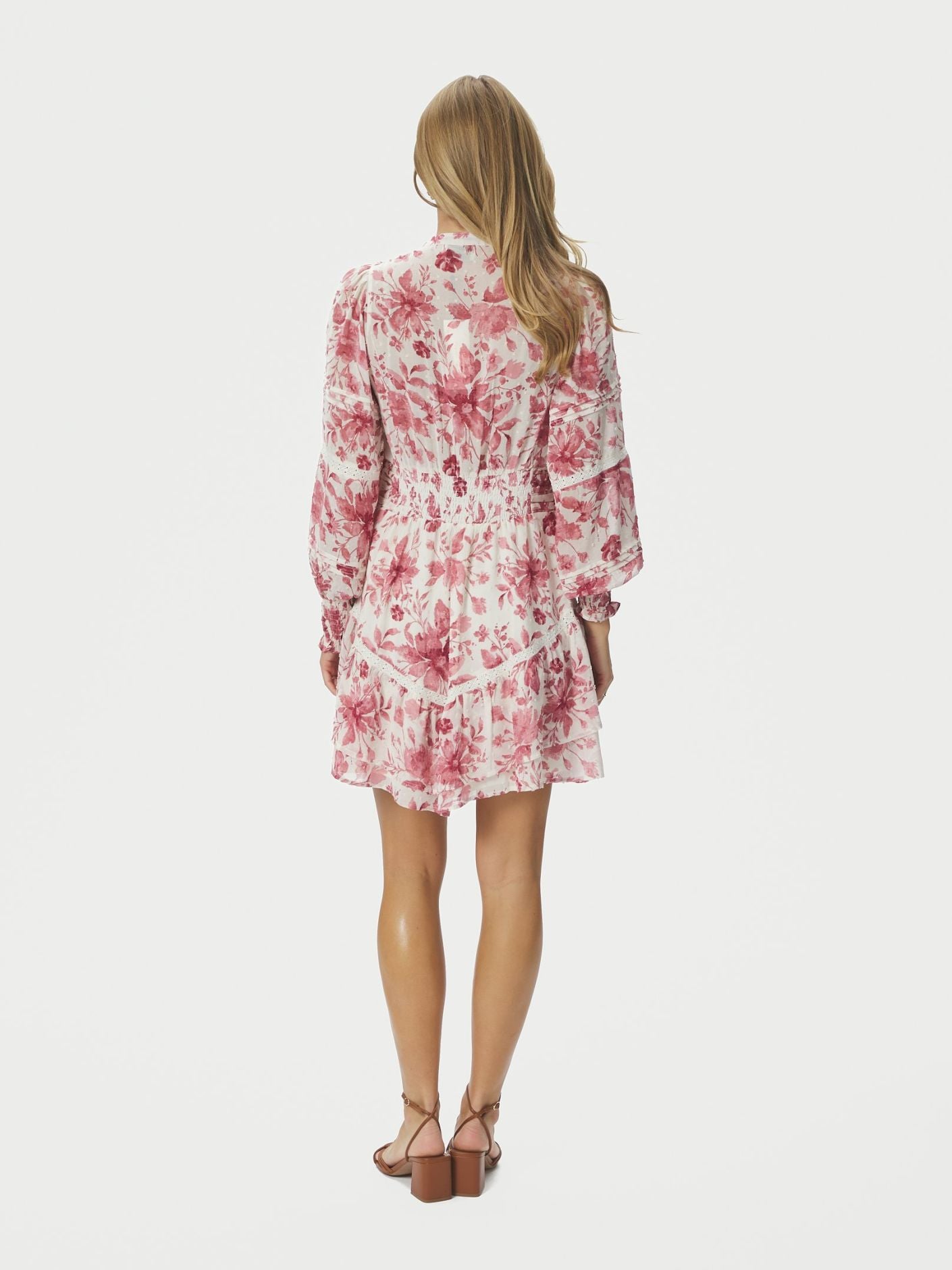 Roberta Flower Print Dress - Evening Rose - Kjoler - Helt Dilla AS