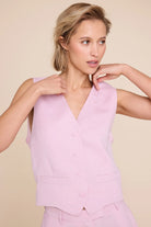 West Linen - Pink - Vest - Helt Dilla AS