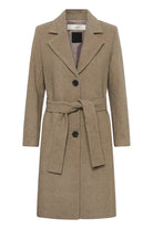 ZorahIW Classic Coat - Sandy Grey Melange - Yttertøy - Helt Dilla AS