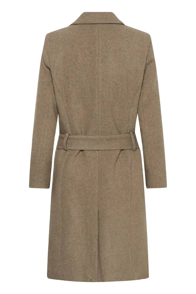 ZorahIW Classic Coat - Sandy Grey Melange - Yttertøy - Helt Dilla AS