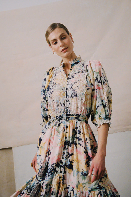 Cotton slub midi dress - Botanic - Kjoler - Helt Dilla AS