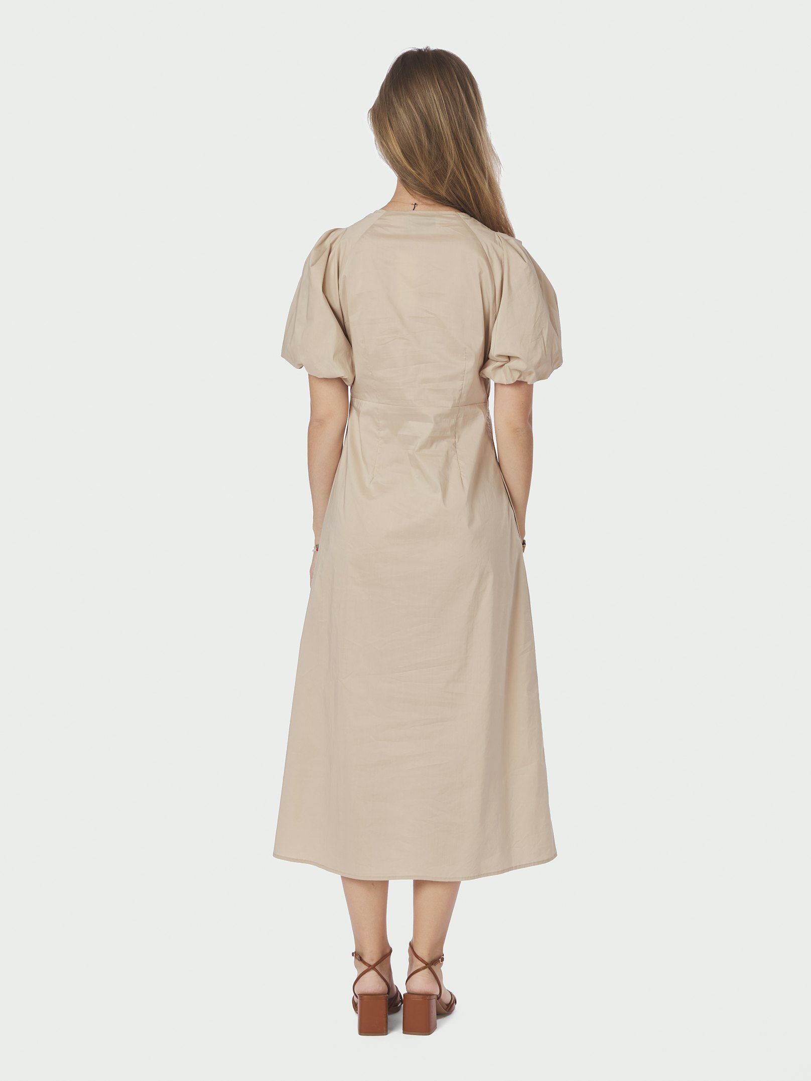 Illana Poplin Dress - Dark Sand - Kjoler - Helt Dilla AS