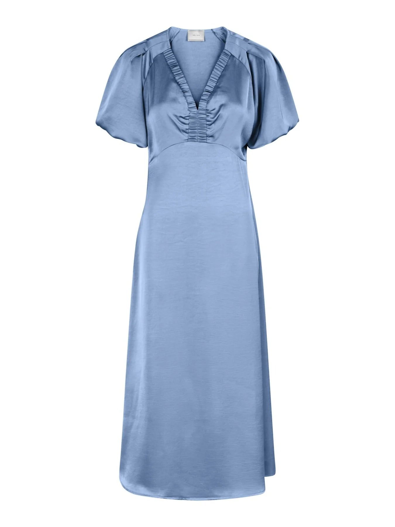 Illana Heavy Sateen Dress - Smoke Blue - Kjoler - Helt Dilla AS