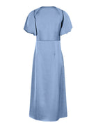 Illana Heavy Sateen Dress - Smoke Blue - Kjoler - Helt Dilla AS