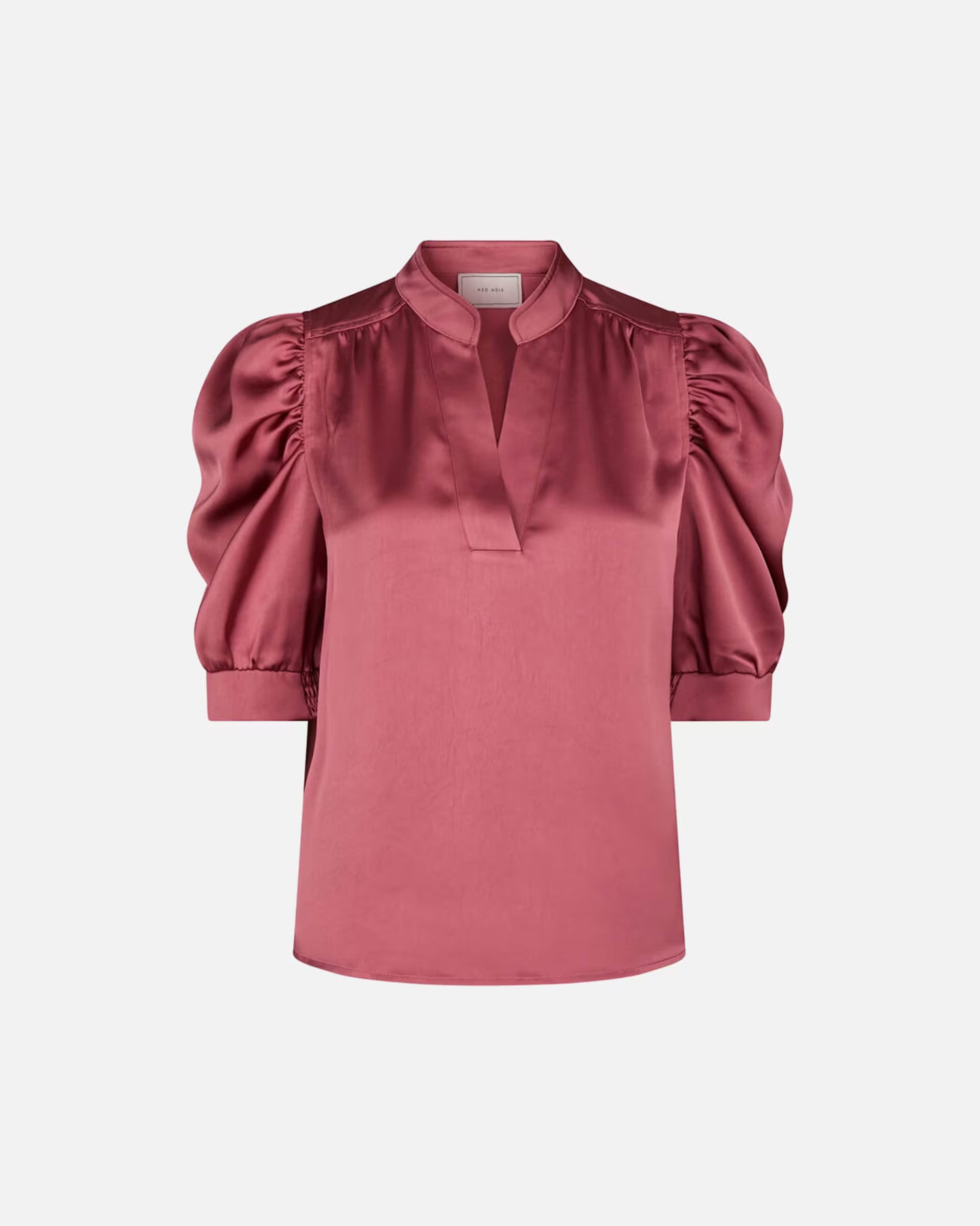 Roella Heavy Sateen Blouse - Cherry Pink - Bluser - Helt Dilla AS