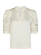 Roella Heavy Sateen Blouse - Pearl - Bluser - Helt Dilla AS