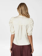 Roella Heavy Sateen Blouse - Pearl - Bluser - Helt Dilla AS