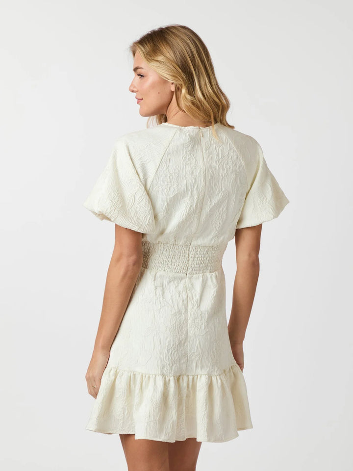 Sulli Jacquard Dress- Creme