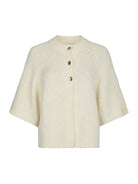 Benuta Fluffy Knit Cardigan - Off-White - Cardigans - Helt Dilla AS