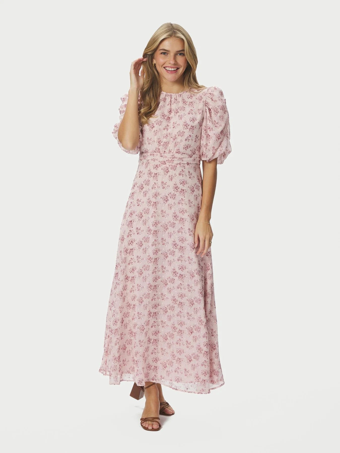 Kikka Chiffon Flowers Dress - Rose - Kjoler - Helt Dilla AS