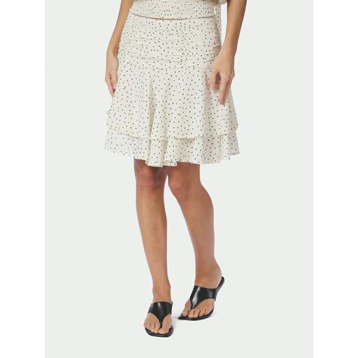 Janie Mini Dot Nederdel - Off White - Skjørt - Helt Dilla AS