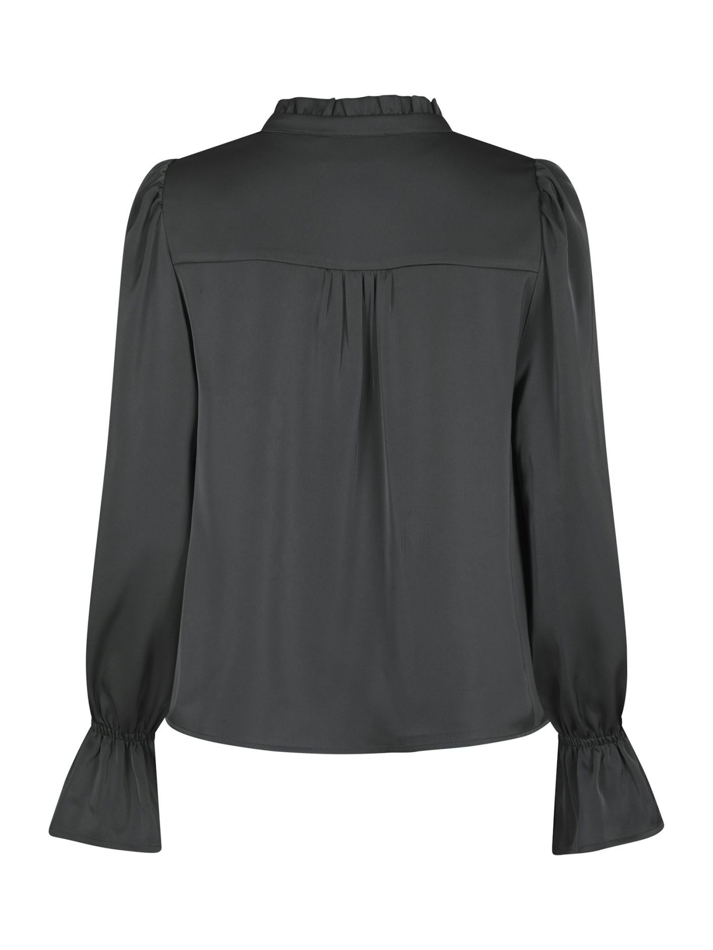 Amara Heavy Sateen Bedaz Blouse - Antracit - Bluser - Helt Dilla AS