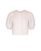 Hairy Knit Puffed Jacket - Off-White - Cardigans - Helt Dilla AS