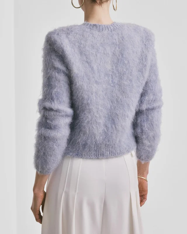 Hairy Knit Jacket - Sky Blue - Cardigans - Helt Dilla AS