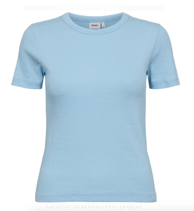 NuMakeny Cropped Tee - Airy Blue - T-skjorter - Helt Dilla AS