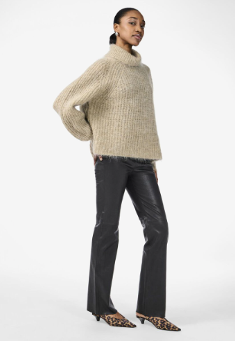 Zellu Bootcut Leather Pant - Bukser - Helt Dilla AS
