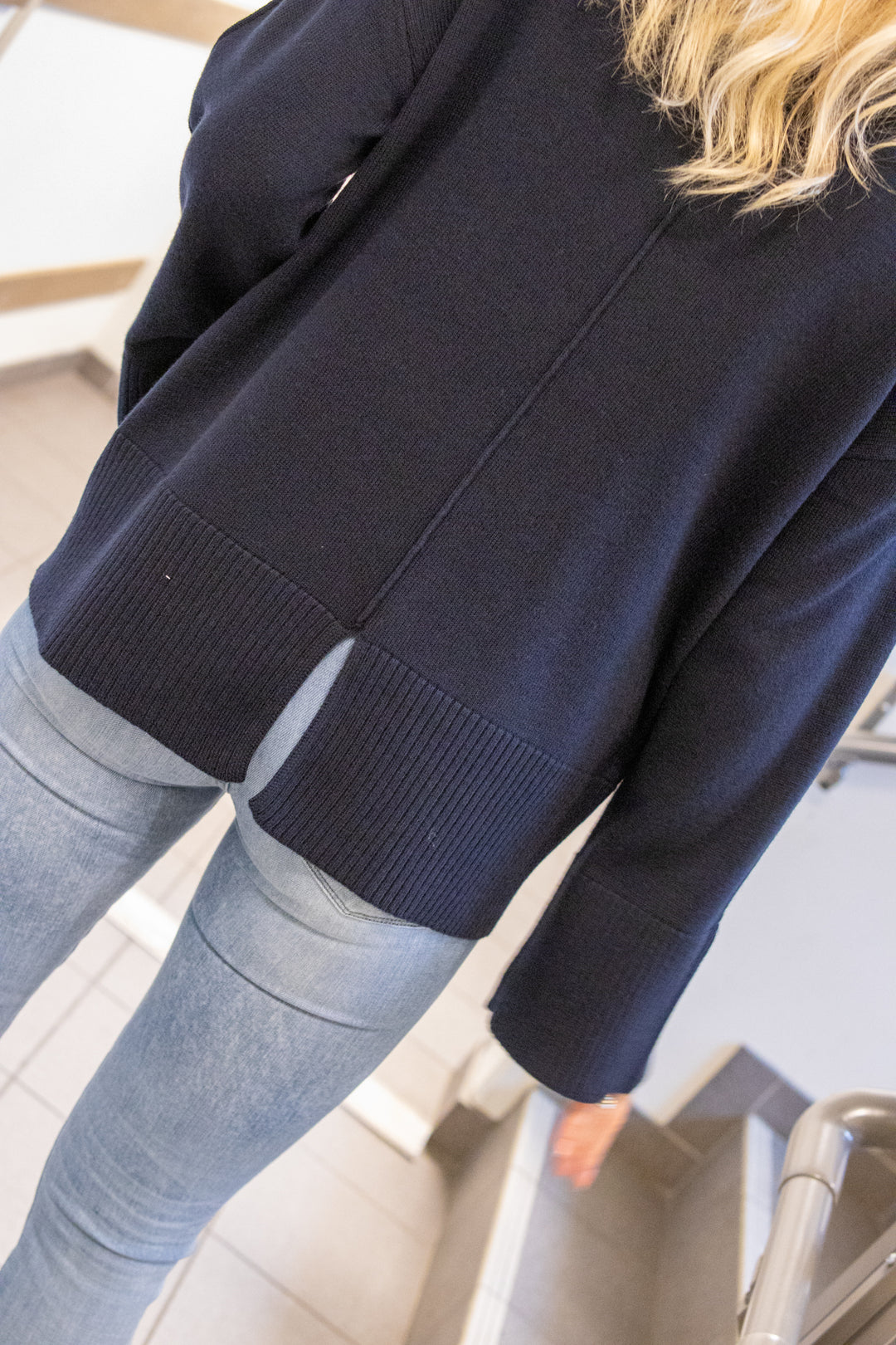 Babette Ls knit pullover - Navy Blazer