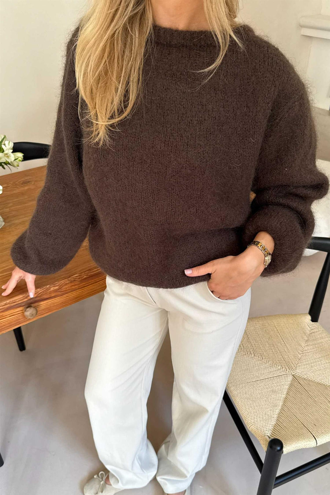 IdaIC Pullover - Dark Brown - Genser - Helt Dilla AS