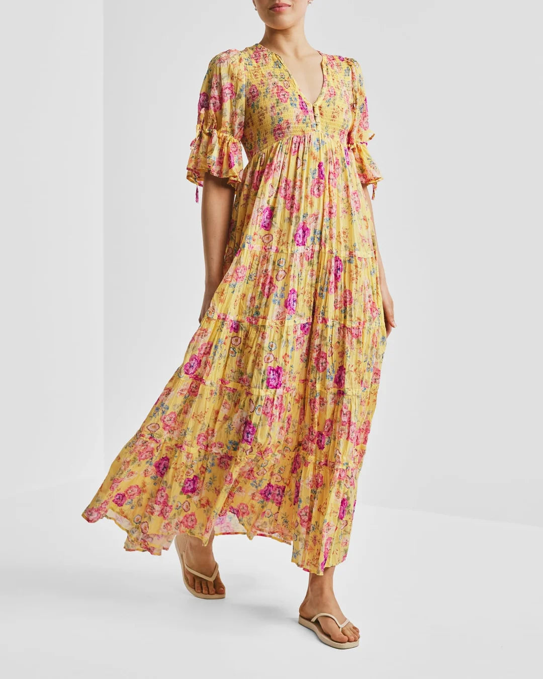 Twisted Maxi Dress - Daylight Blossom - Kjoler - Helt Dilla AS