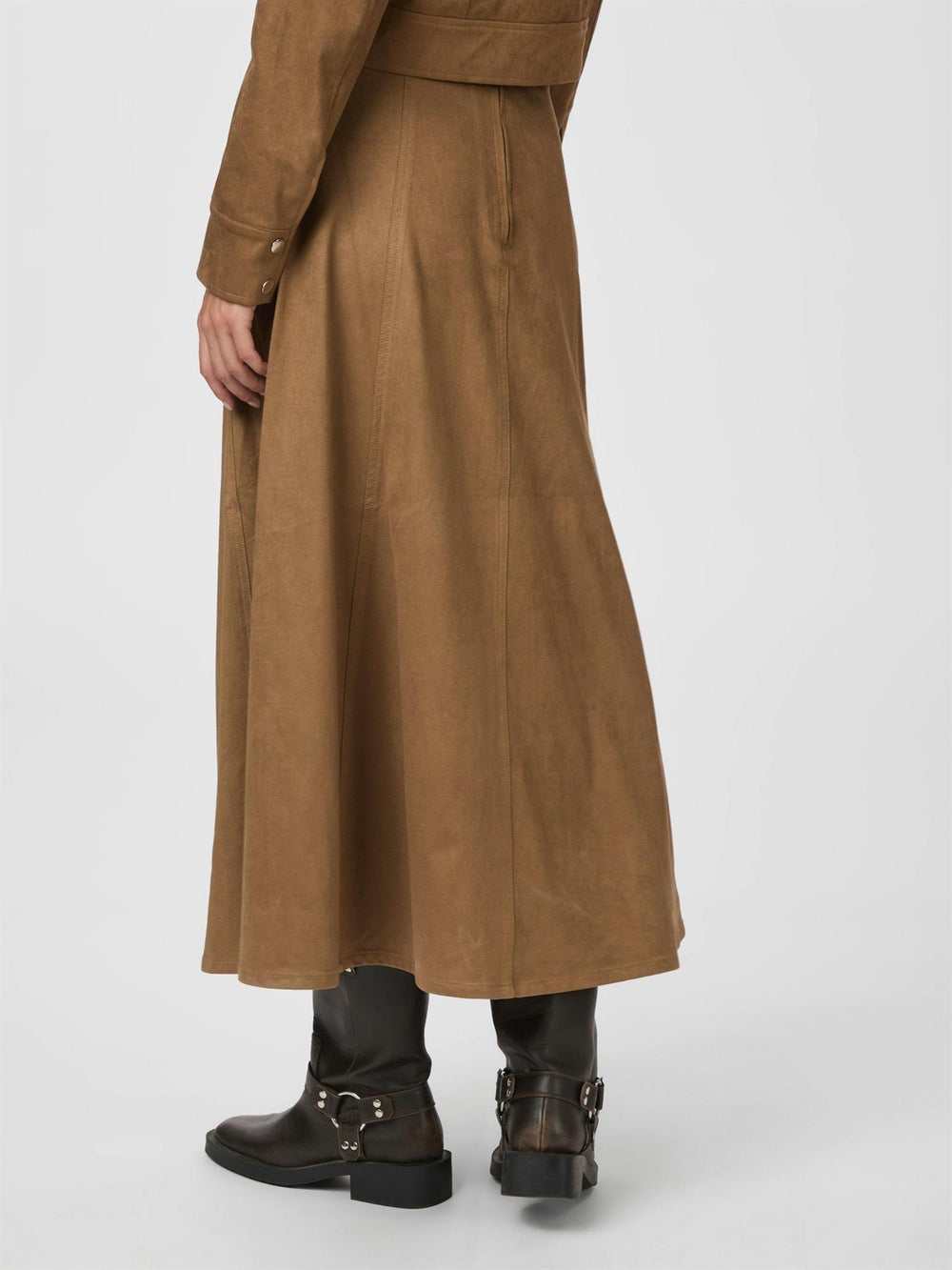 Raya Faux Suede Skirt - Cognac - Skjørt - Helt Dilla AS