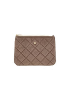 Velvet Quilted Small Pouch - warm taupe - Tilbehør - Helt Dilla AS