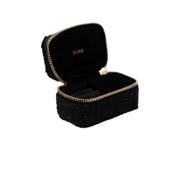 Tweed Jewellery Box Mini - black