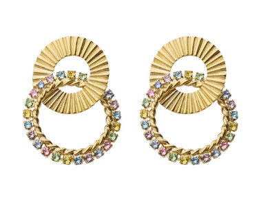 Gianna Earrings Gold - Pastel Combo - Tilbehør - Helt Dilla AS