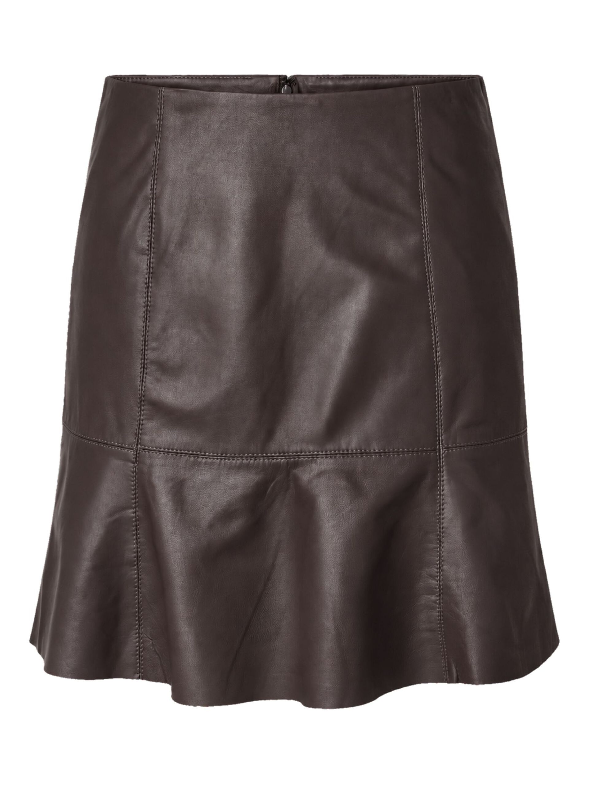 Colly MW Naplon Leather Skirt - Chocolate Brown - Skjørt - Helt Dilla AS