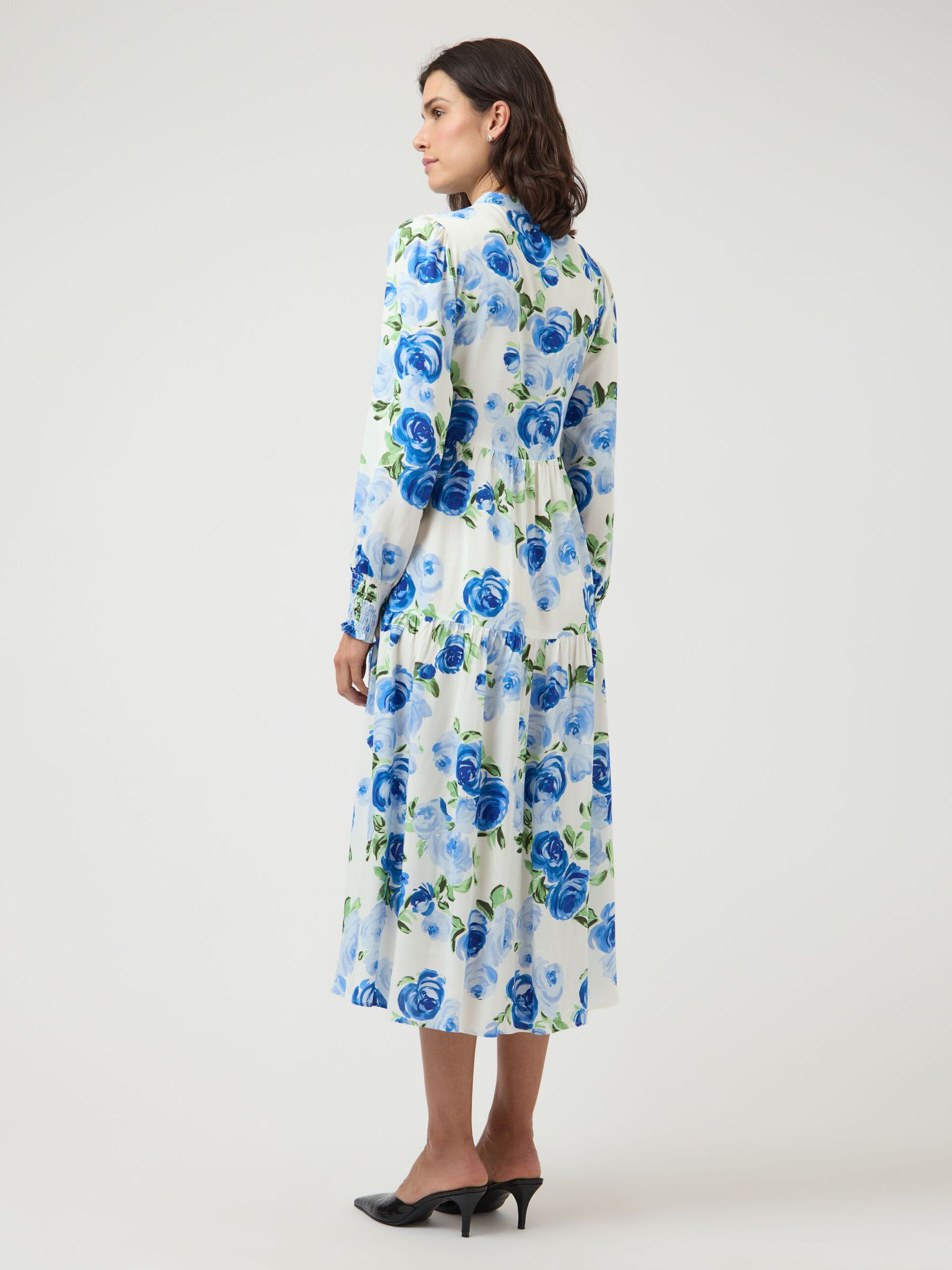 YASAsina Long Sleeve Long Shirt Dress - blue - Kjoler - Helt Dilla AS