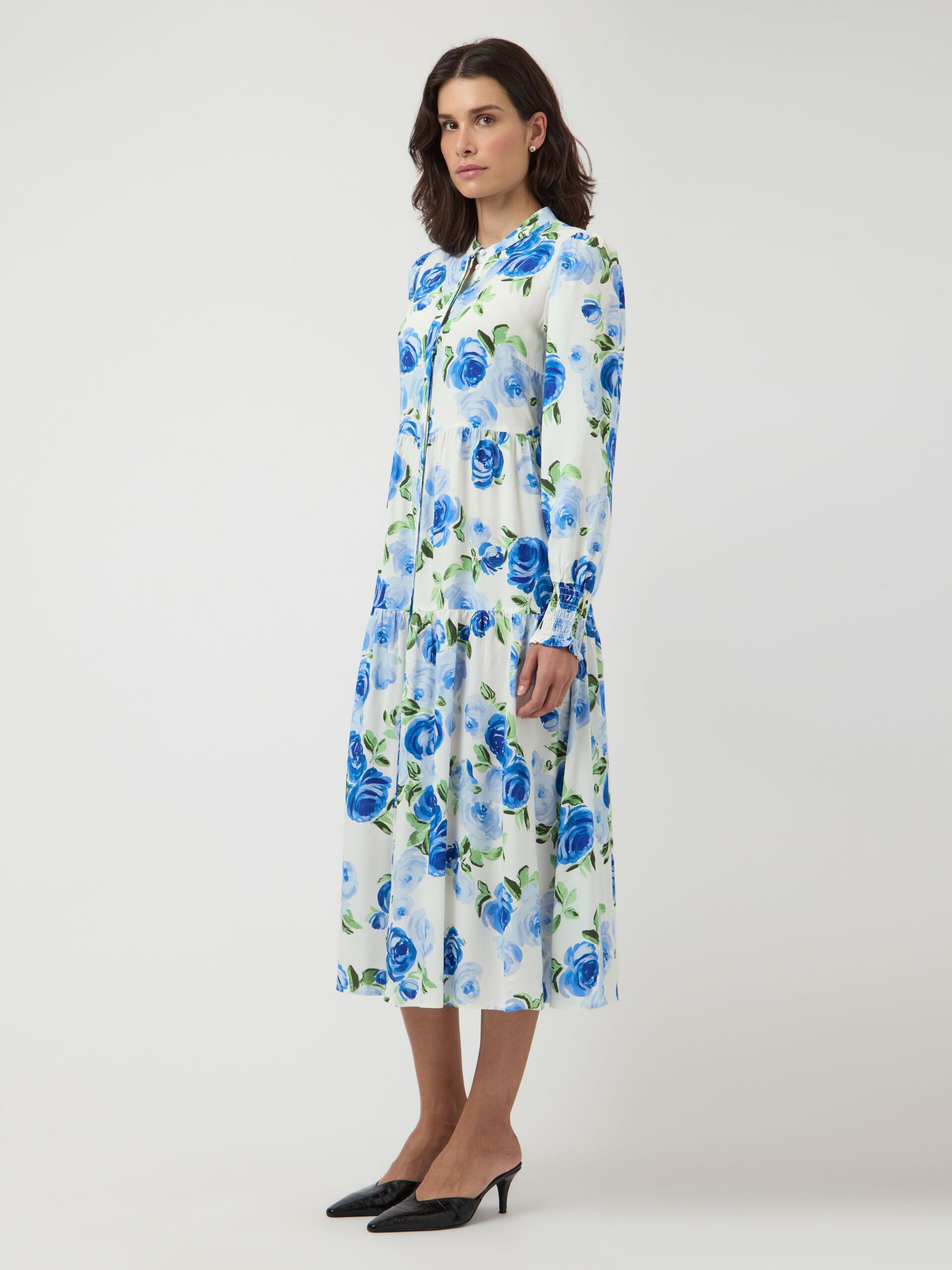 YASAsina Long Sleeve Long Shirt Dress - blue - Kjoler - Helt Dilla AS