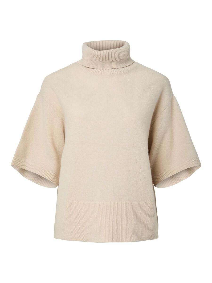 Emila 2/4 Wool Knit Pullover - Sandshell - Topp - Helt Dilla AS