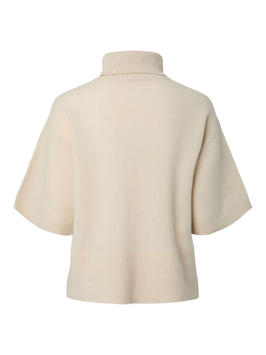 Emila 2/4 Wool Knit Pullover - Sandshell - Topp - Helt Dilla AS