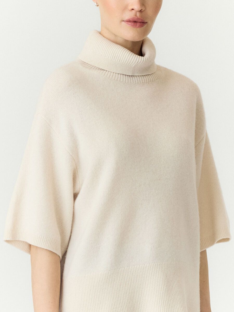 Emila 2/4 Wool Knit Pullover - Sandshell - Topp - Helt Dilla AS