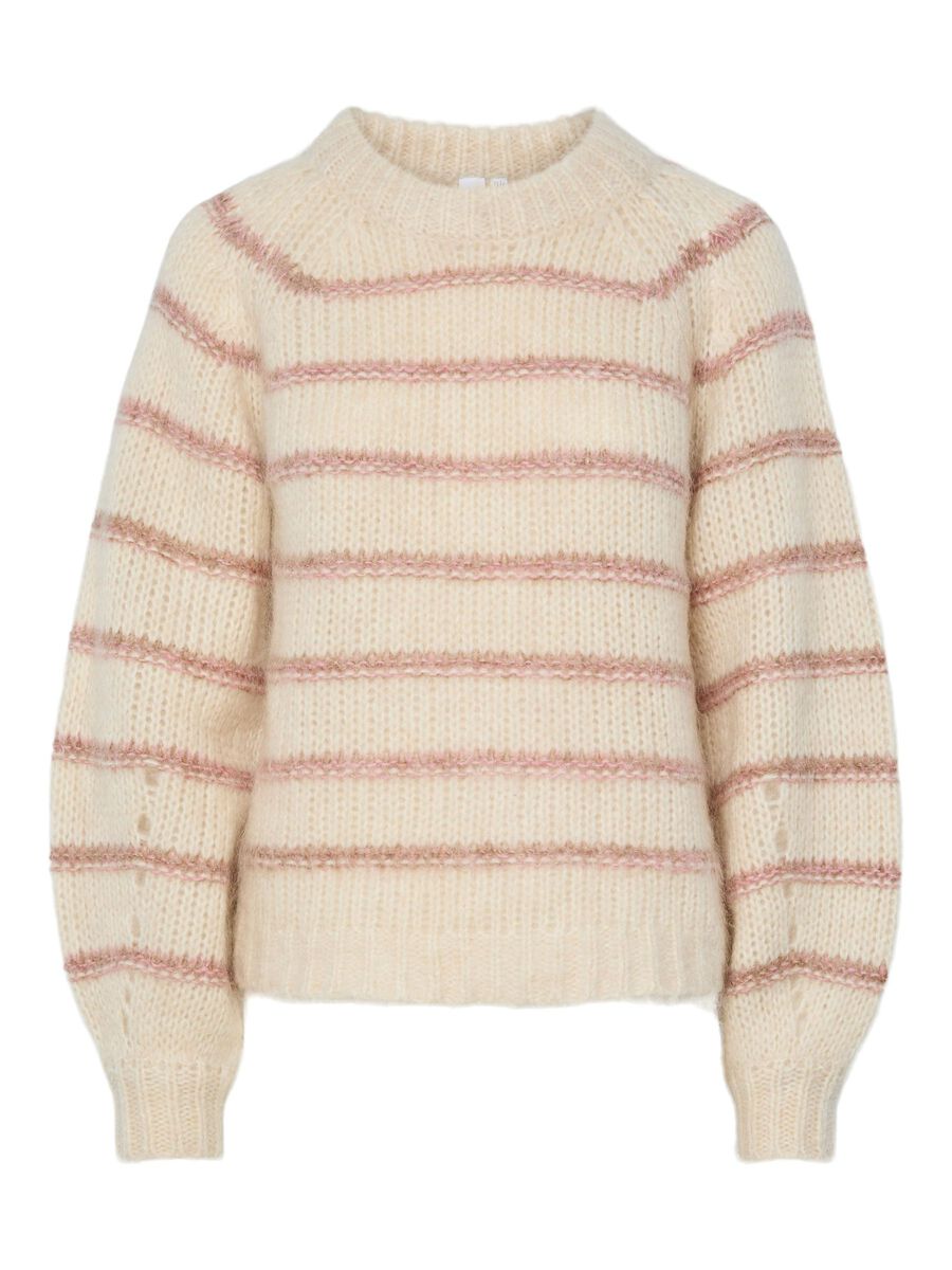 Chima Wool Blend Knit Pullover - Off-White med striper
