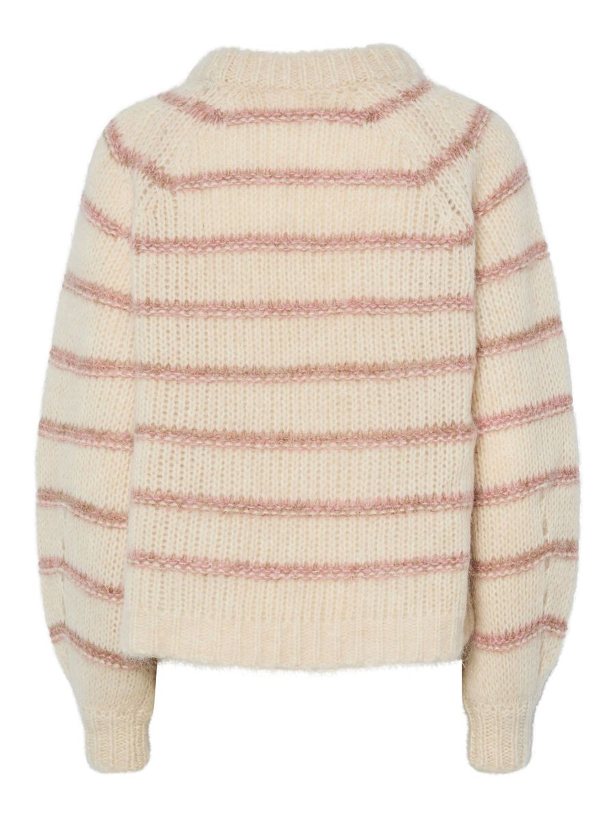 Chima Wool Blend Knit Pullover - Off-White med striper