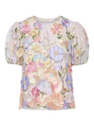 Flowering SS Top - Lavendula / Pastel Flowers - Topp - Helt Dilla AS